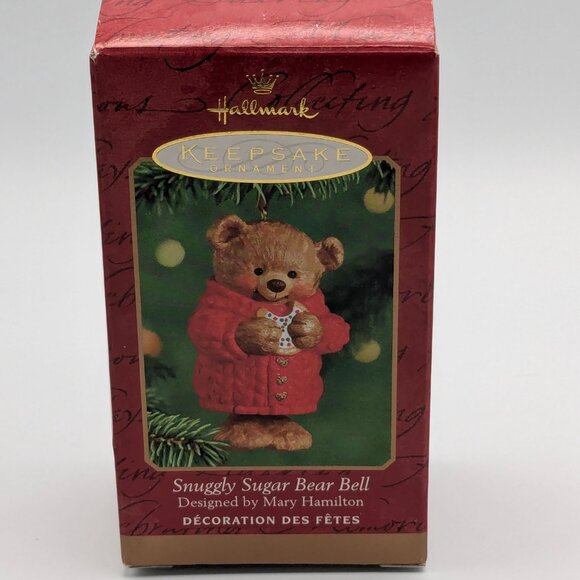 Hallmark Keepsake Snuggly Sugar Bear Bell 2001, Porcelain Christmas Ornament - Picture 9 of 12